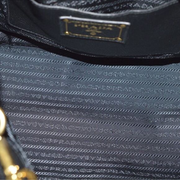 Prada Leather Vitello Daino Handbag Black GHW - Picture 7 of 11